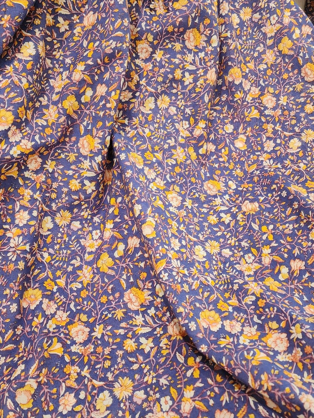 J. Crew Tunic Beach Dress Midnight Floral Large 100% Cotton - Picture 7 of 7